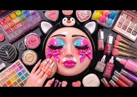 Satisfying Video How I Do Watermelon Base Makeup| Cream & Foundation Relaxing ASMR for Stress Relief