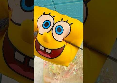 Cutting Open 🧽 SPONGEBOB 🍔 Fidgets & Viral Squishies Satisfying Video ASMR! 🧽 #shorts #asmr