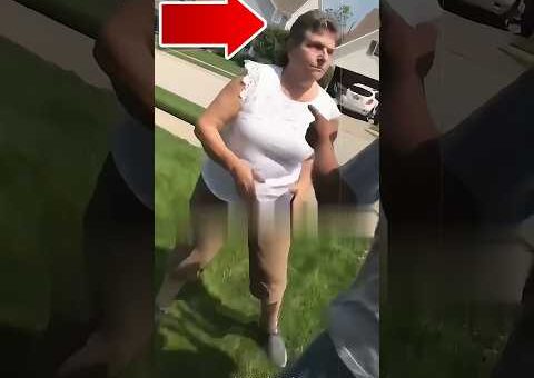 Karen Tried To Steal His Home… Then Cop Delivered INSTANT KARMA! 😡🚔#lawncare #shorts #karen #cops