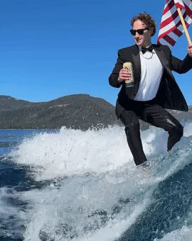 Wake Surfing Independence Day