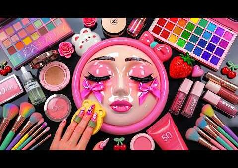 Satisfying Video How I Do Watermelon Base Makeup| Cream & Foundation Relaxing ASMR for Stress Relief