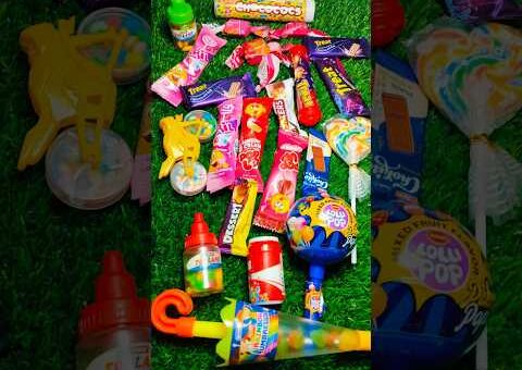 Satisfying video Asmr lollipops candy unboxing video Asmr opening video and chocolate gummy candy