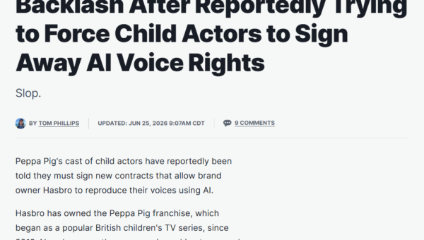 Peppa Pig’s cast of child actors have reportedly been told they must sign new contracts…