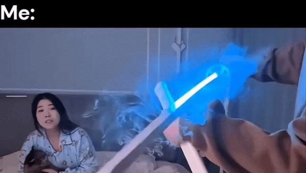 Playing with my sword