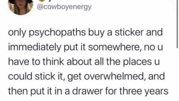 Sticker confusion