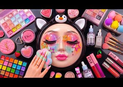 Satisfying Video How I Do Watermelon Makeup| Cream& Foundation Relaxing ASMR for Sleep Stress Relief