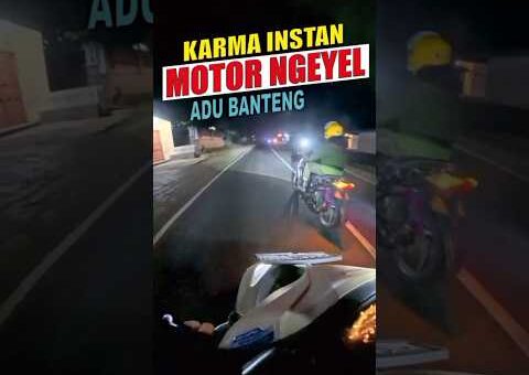 Karma instan di jalan😱
