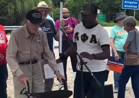 101 year old WWII vet speaks truth to American fascists