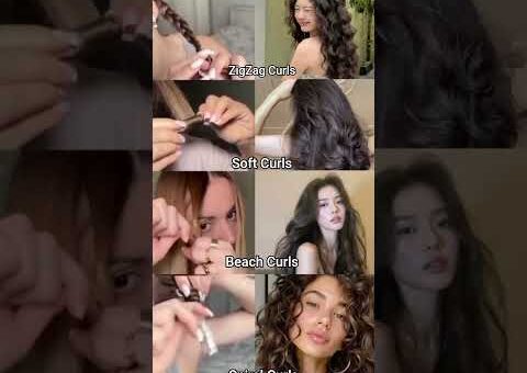 Soft Curls vs ZigZag Curls vs Beach Waves vs Spiral Curls #trendingnow #shortsfeed #1millionviews