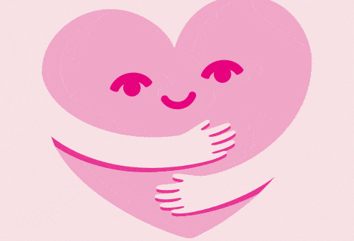 Heart Hugs GIF by Pink Kisses