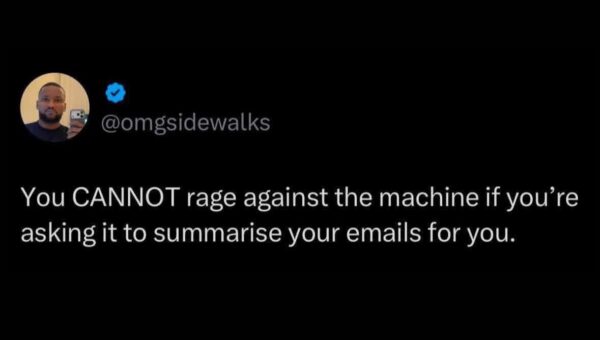 I mean…not wrong