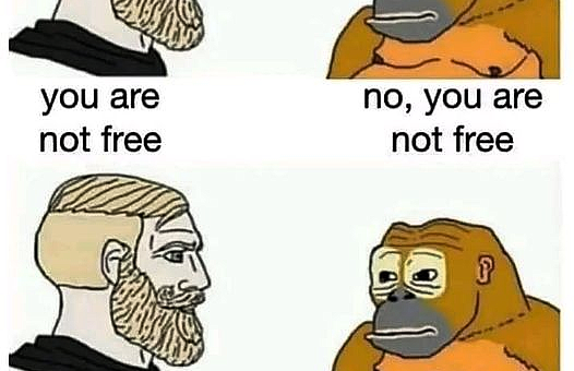 Who’s really free🦧