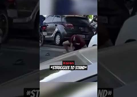 Karen Gets Humbled After Using Weapon On Car #shorts