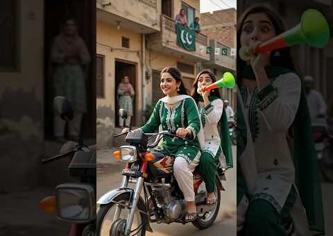 🇵🇰Pakistani Girls Celebrating 14 August 💚 On Roads | #mhacommunity #14august