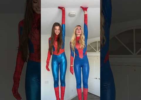 Natalie Just Beat Brooke Monk?! 😳 Spider-Man Trend #shorts