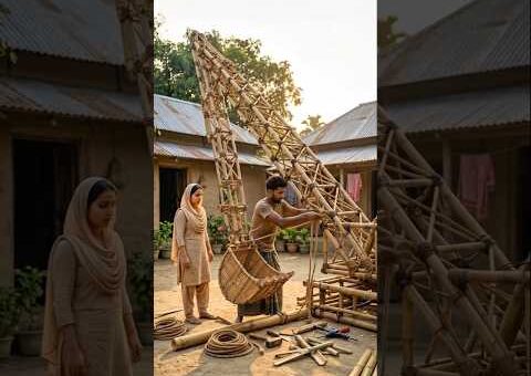 “বউয়ের জন্য বাঁশ দিয়ে নতুন ভেকু মেশিন বানালাম” #trendingnow #shorts#asadalisha