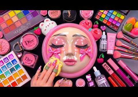Satisfying Video How I Do Watermelon Base Makeup | Foundation Blending & Soft Tapping ASMR for Sleep