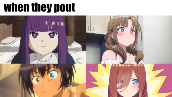 I love it when anime girls pout