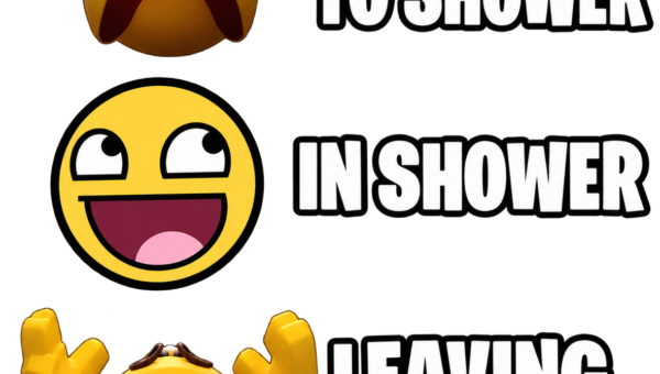 The 3 Stages of Taking a Shower