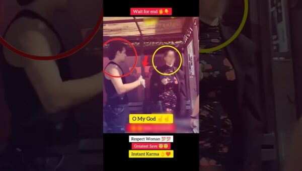 Respect Women 💯💯😇 Greatest Save 👌❤️ #instantkarma #shorts #viral #viralvideo #viralshorts #trending