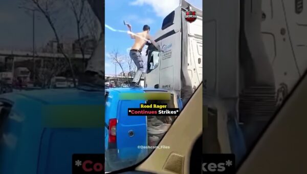 Instant Karma- Trucker Shows Mercy on the Road Rager 😱💀
