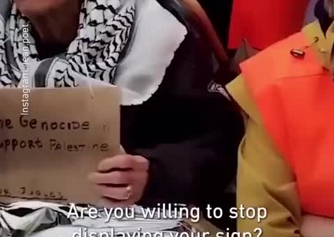 British police arrested Margaret Owen, a 94-year-old Jewish human rights barrister, for holding up a…