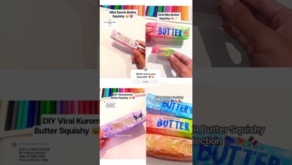 Viral Butter Squishy Compilation 😺💗 #shorts #butter #trendingshorts #fyp #craft #diy #handmade #love