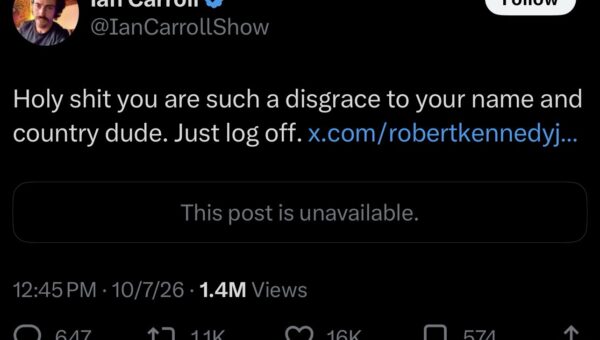 RFK Jr. deleted his post after getting ratioed by this dude lol
