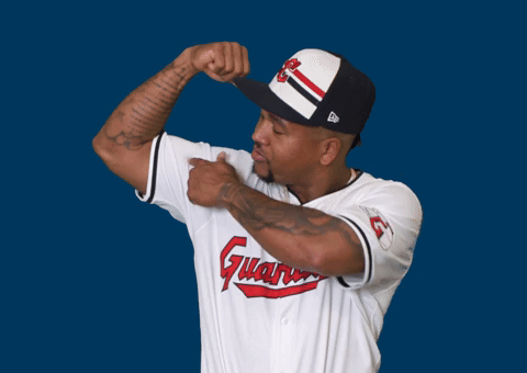Flexing Jose Ramirez GIF by MLB