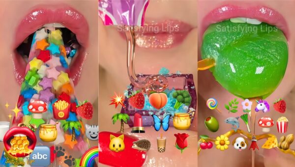 Satisfying ASMR Eating Emoji Food Compilation