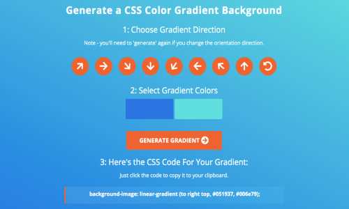 css code gradient generator